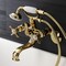 Kingston Brass KS246PB Wall Mount Clawfoot Tub Faucet with Hand Shower, Polished Brass KS246PB - alternate 6